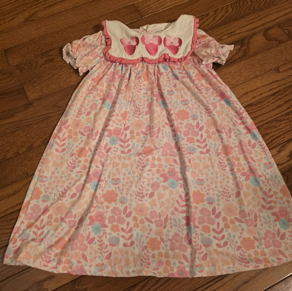Floral Pink and Cream Kids Dress
